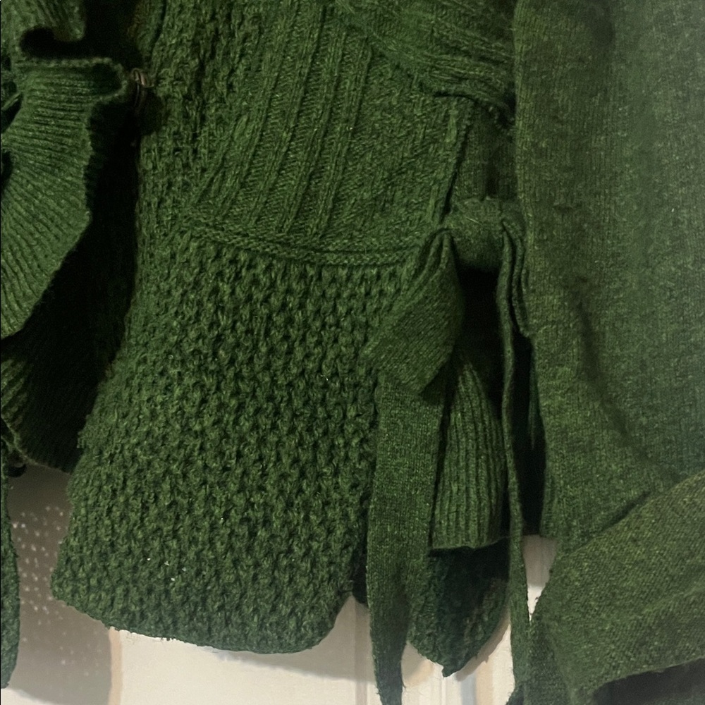 Anthropologie Moth Bow Green Women's Sweater - Picture 4 of 6